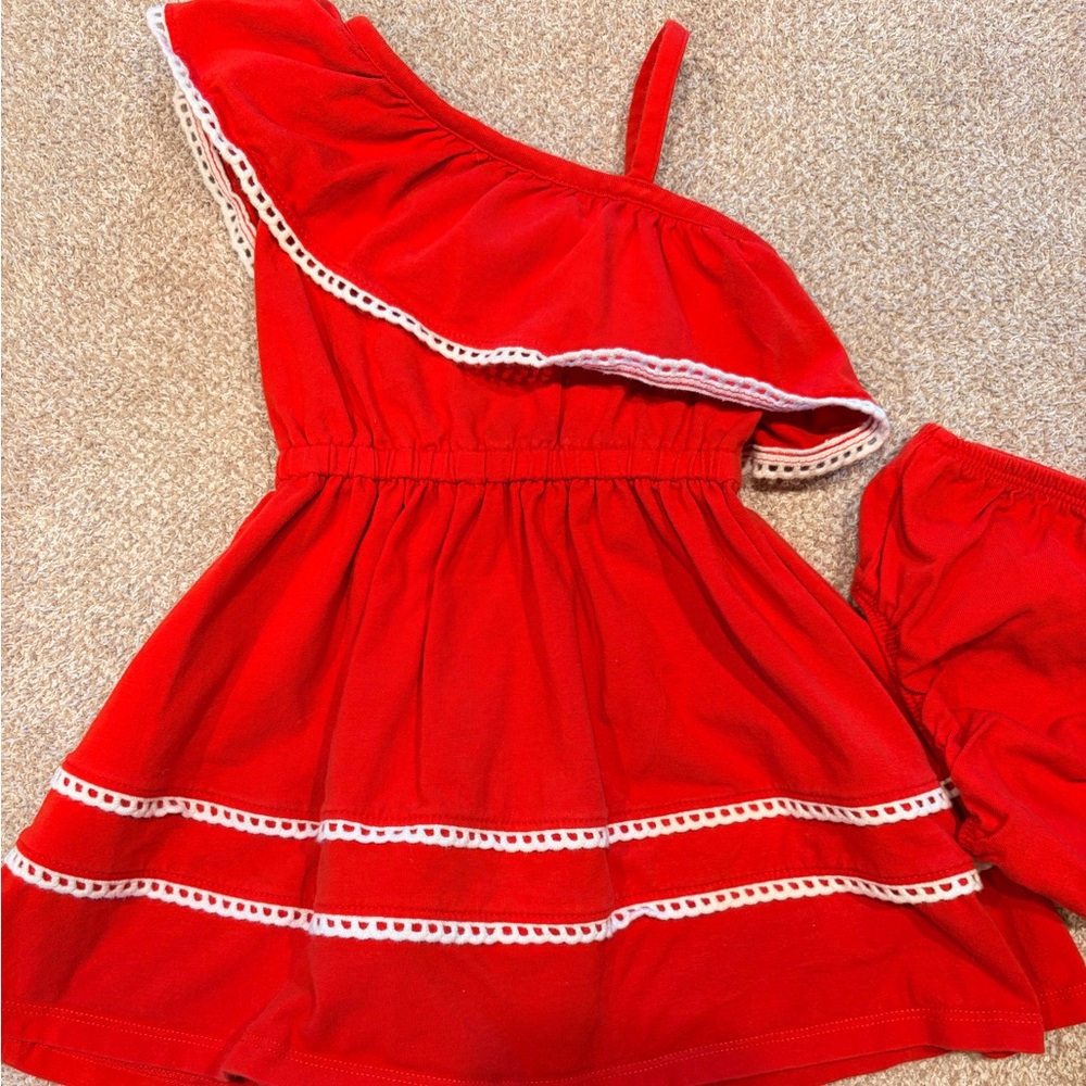 Janie and Jack Vibrant Red Dress